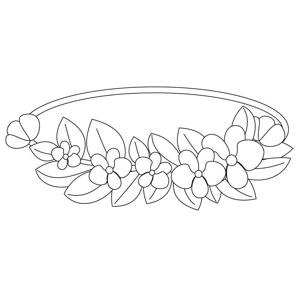 How To Draw A Flower Crown Step By Step