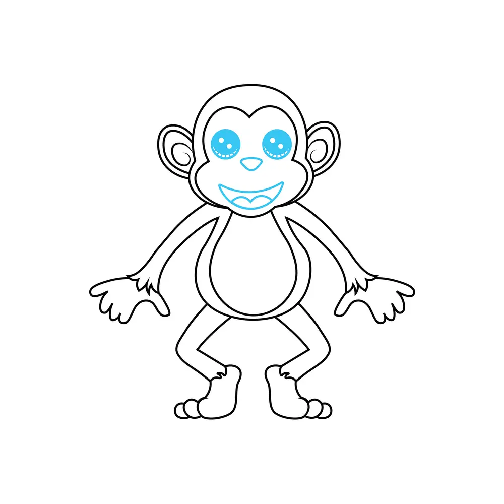 baby monkey drawing with bottle