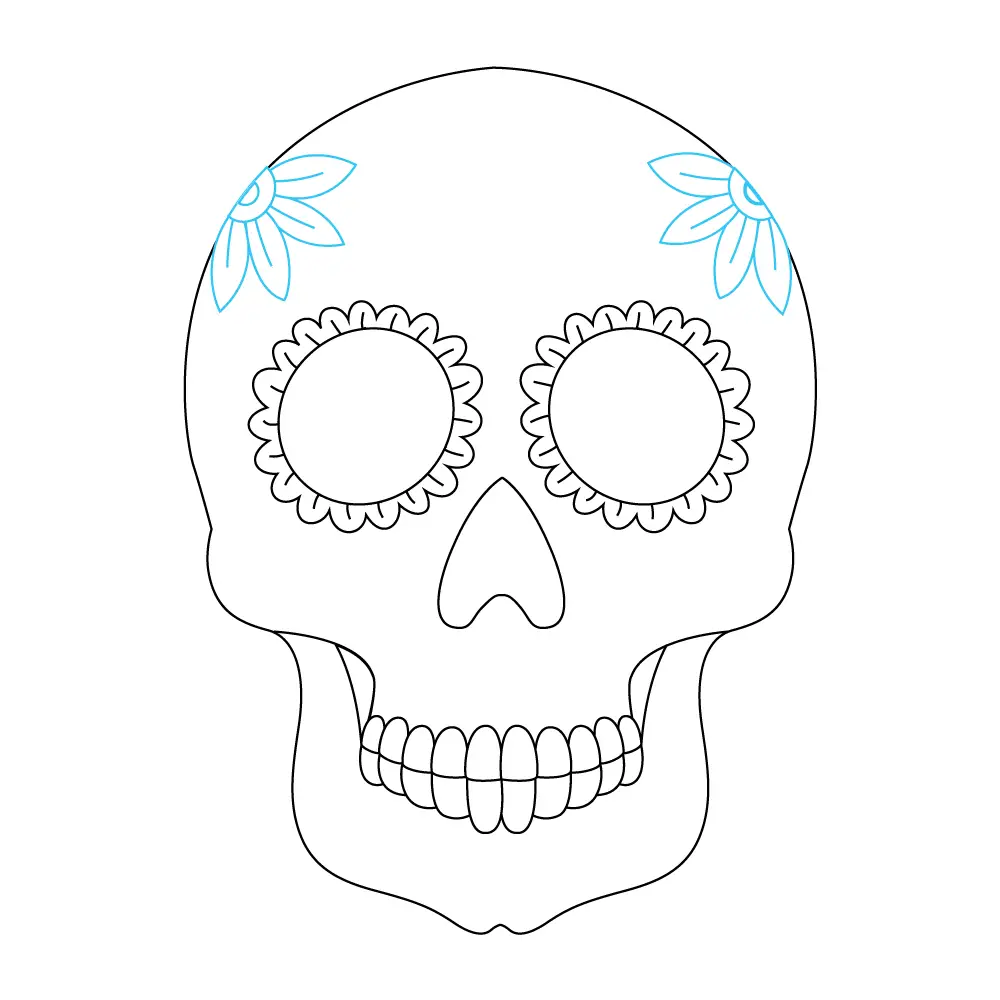 sugar skulls outline