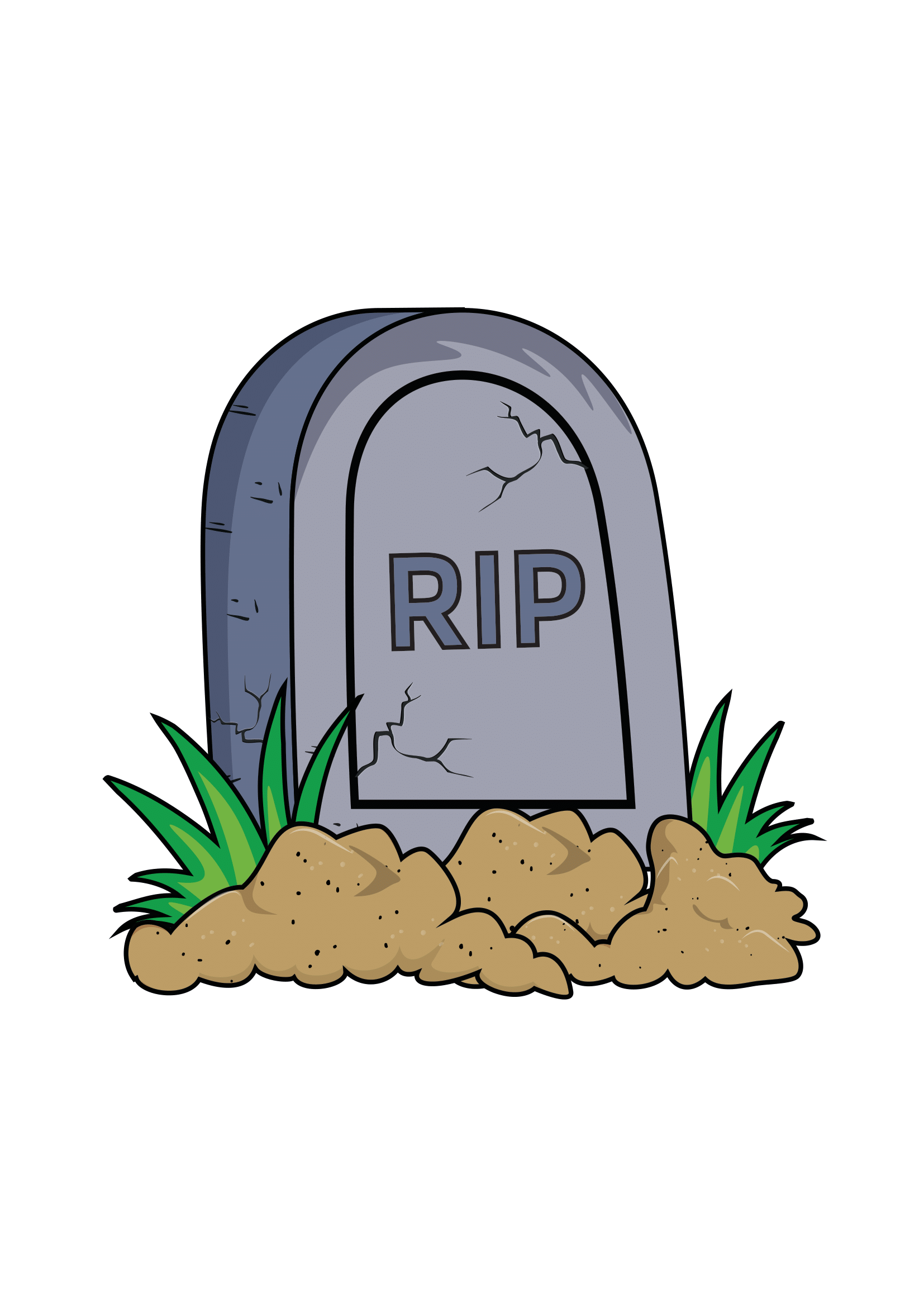 How to Draw A Tombstone Step by Step Printable