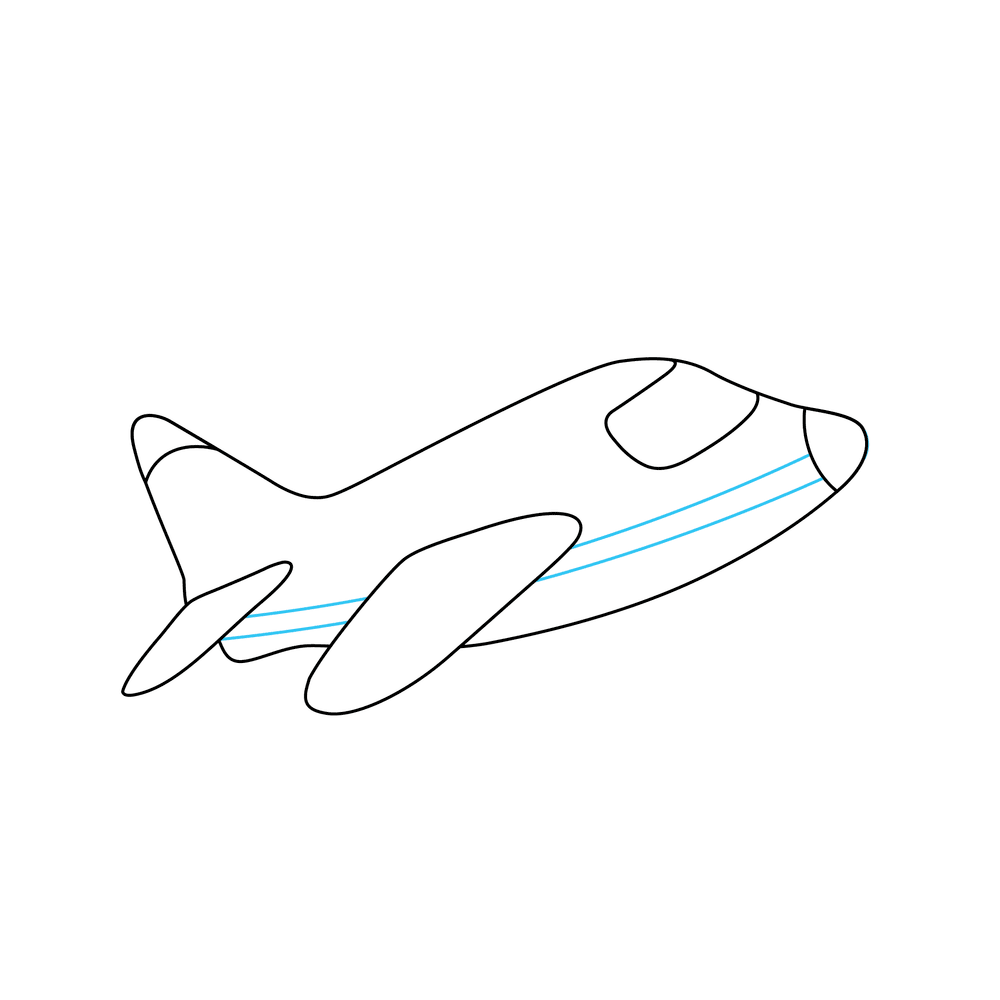 easy to draw airplane