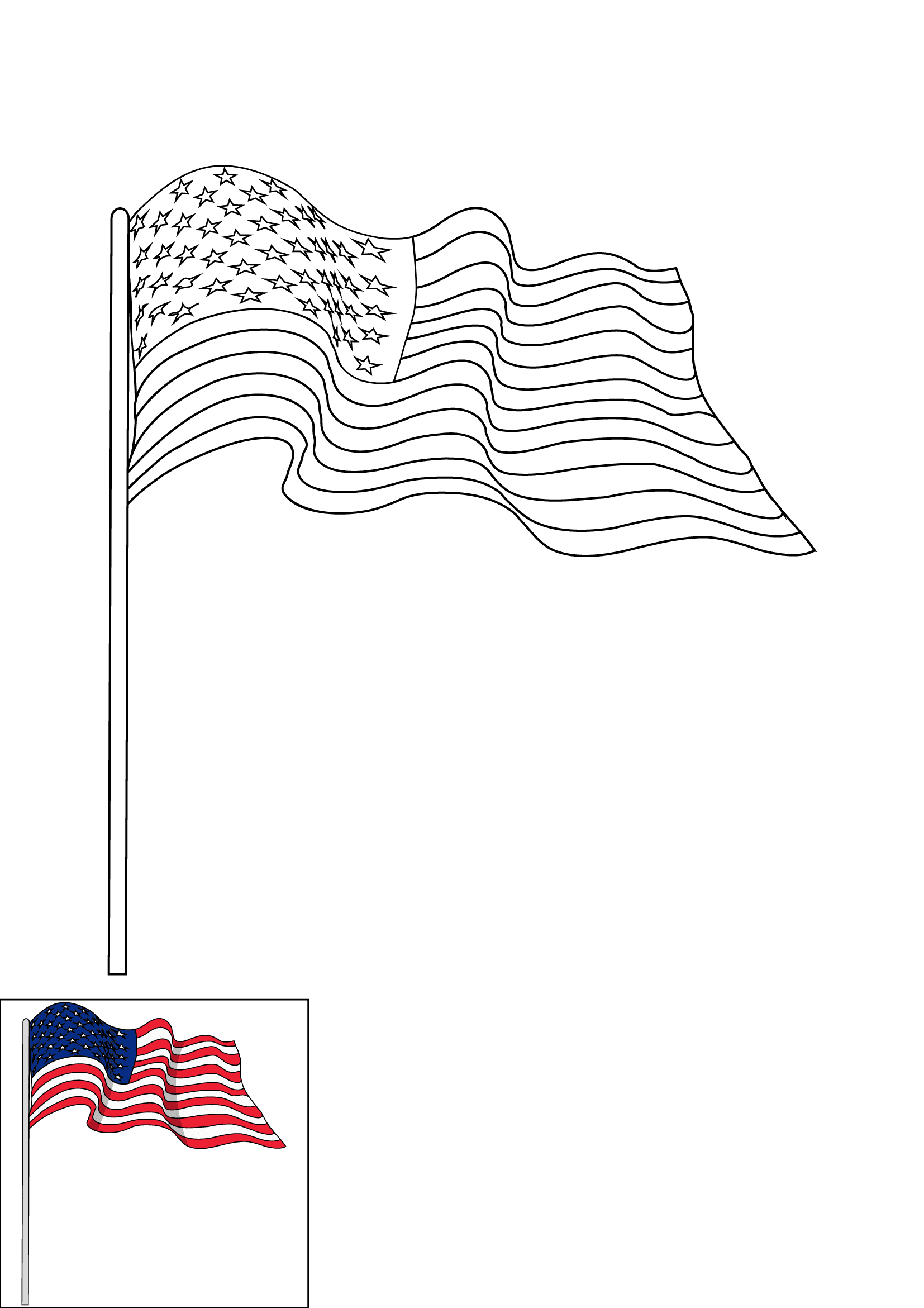 How To Draw The American Flag Step By Step
