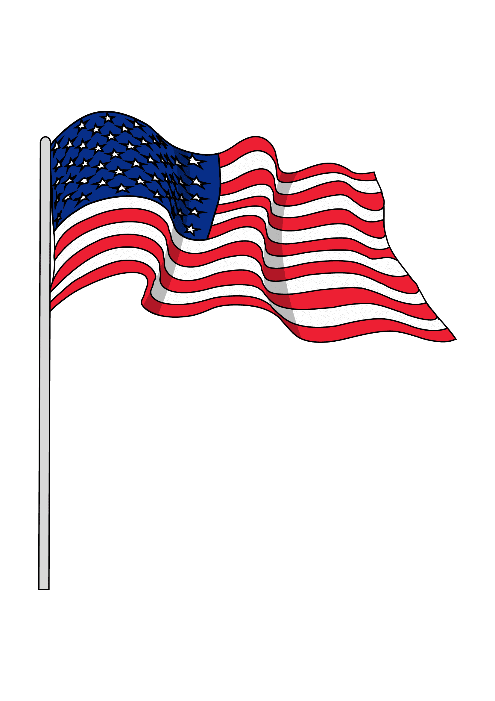 How to Draw The American Flag Step by Step