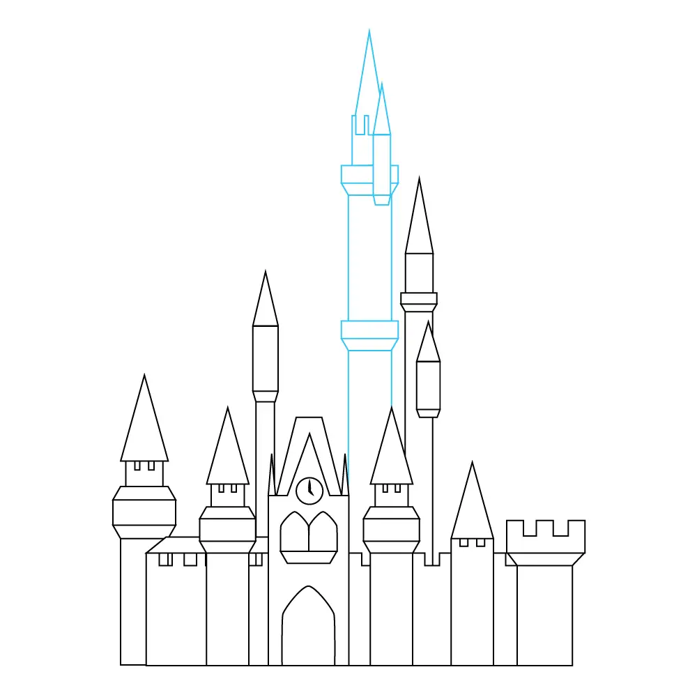 How To Draw The Disney Castle Step By Step