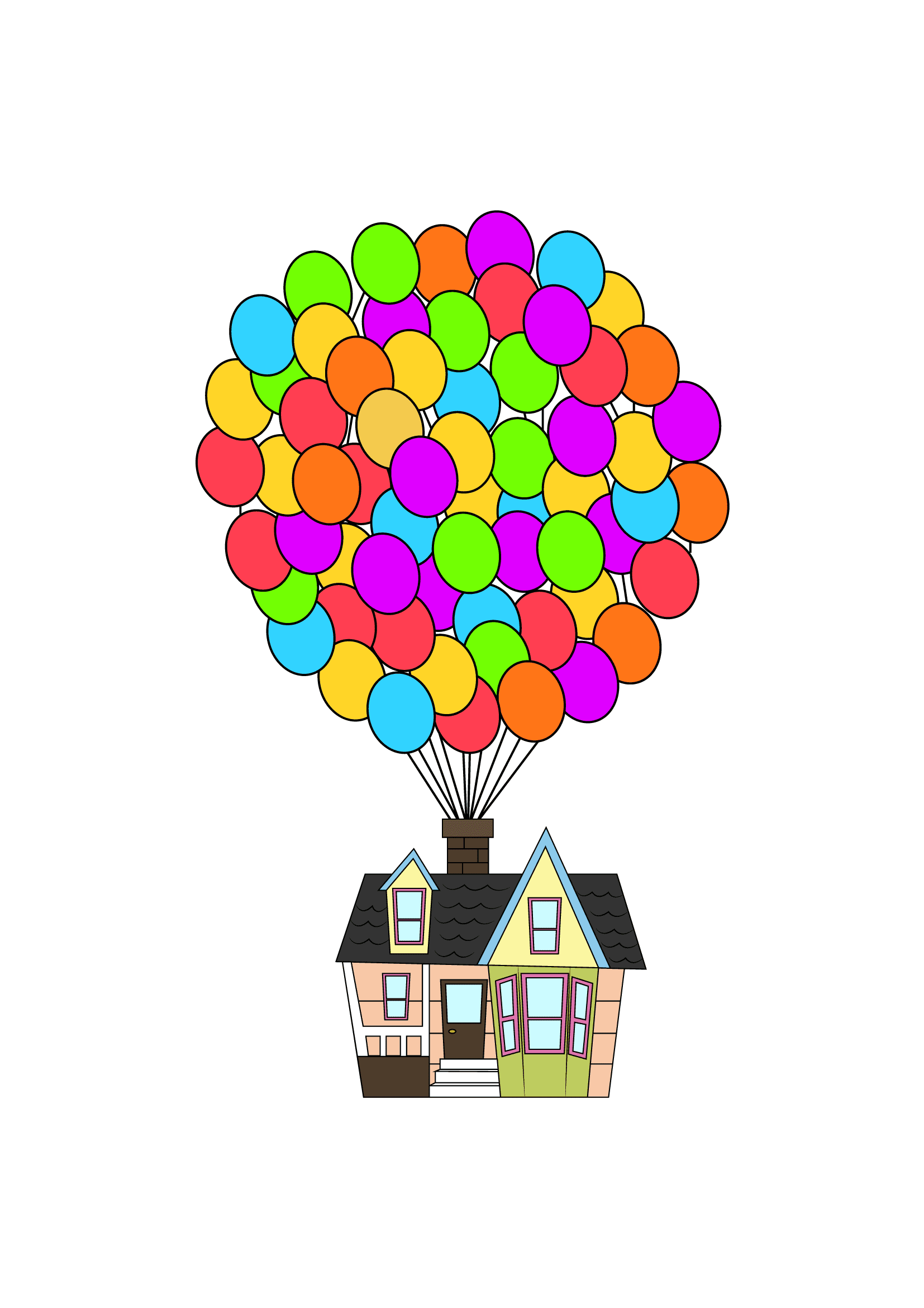 up house drawing