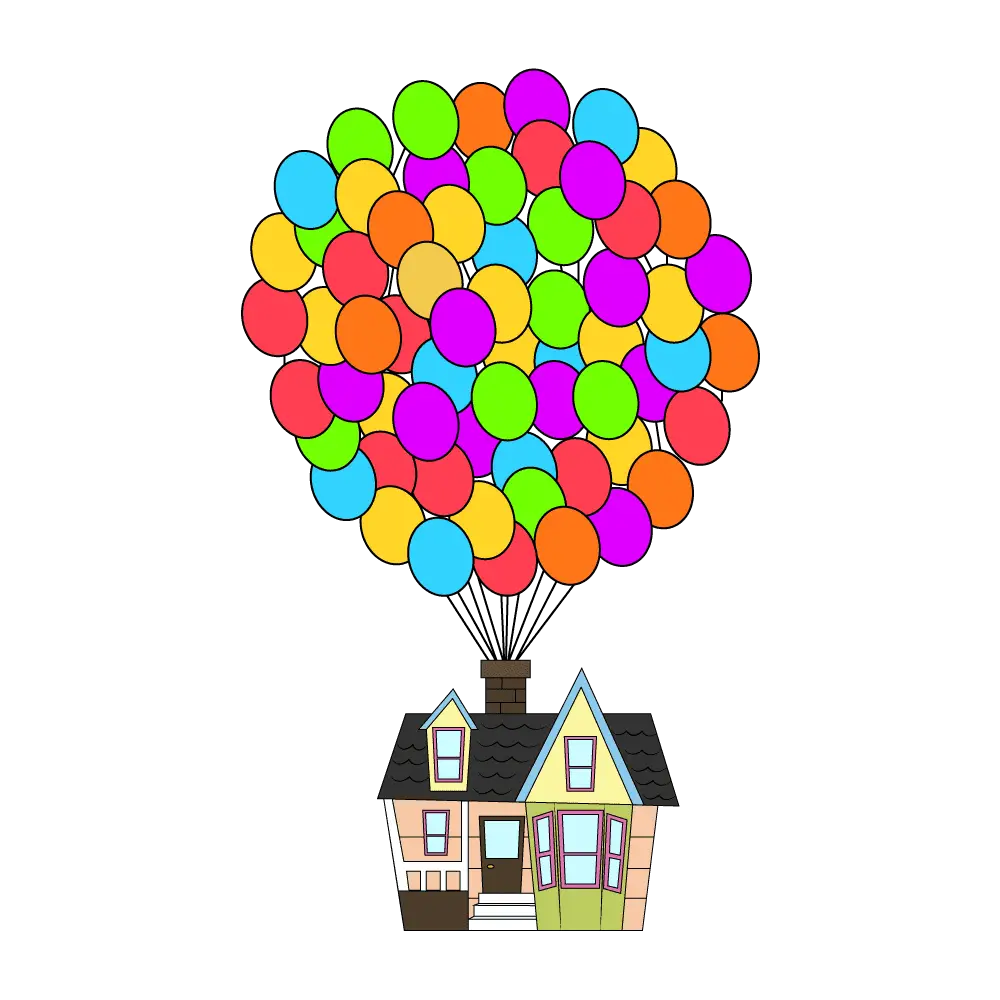 Pixar Up House Coloring Page