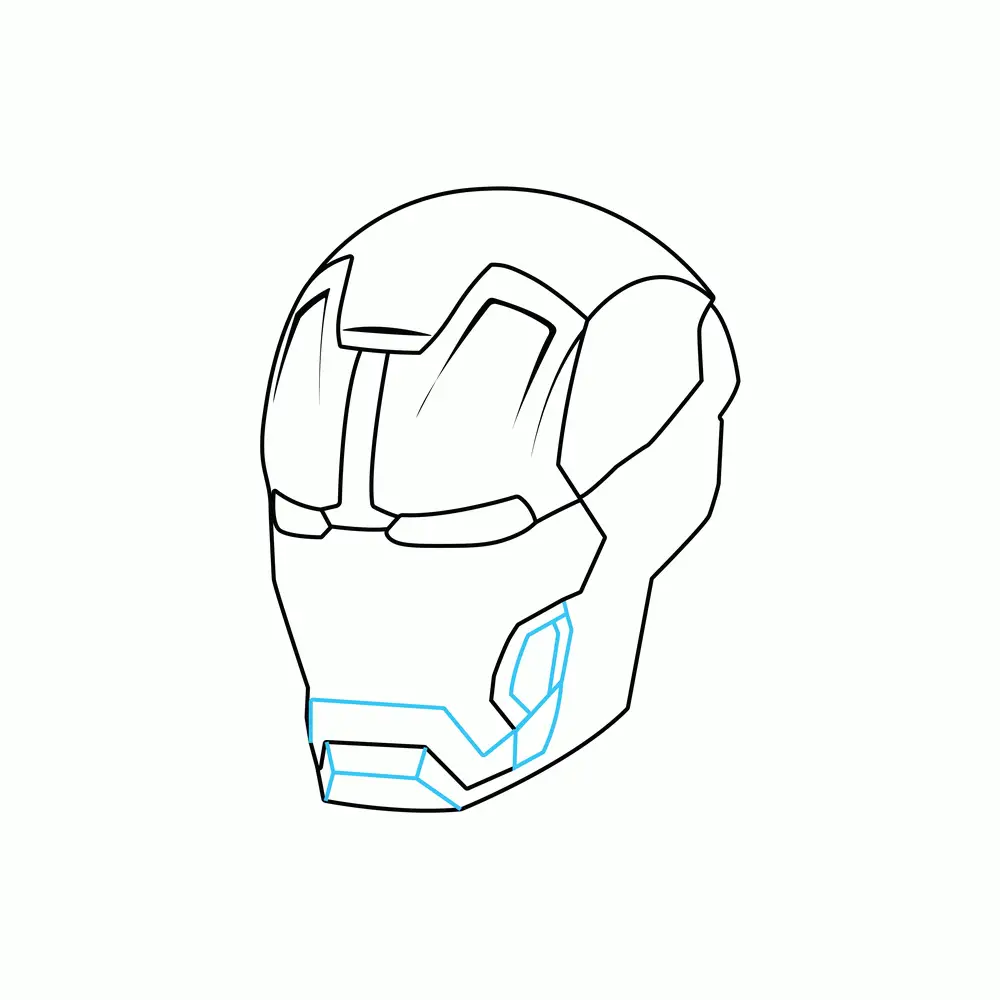 My first 3d sketch of Tonys helmet  iron man  rMarvel
