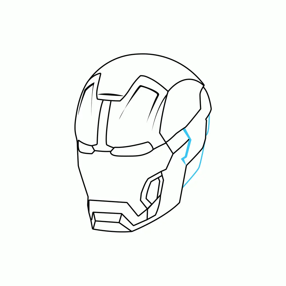 How to Draw The Iron Man Helmet Step by Step