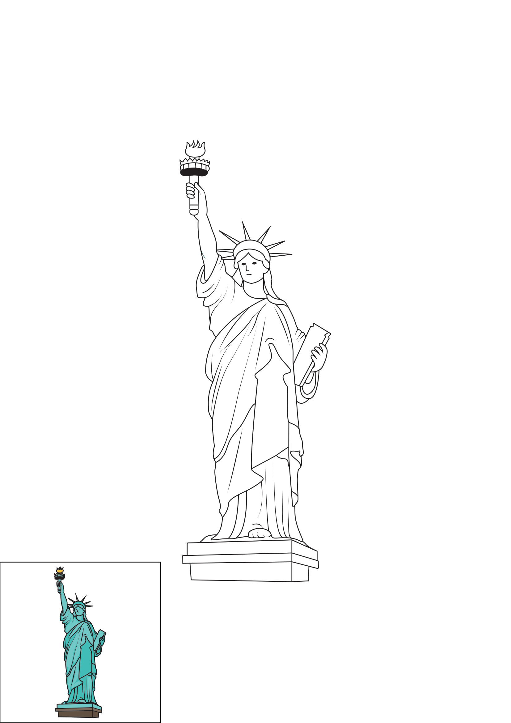 How to Draw The Statue Of Liberty Step by Step