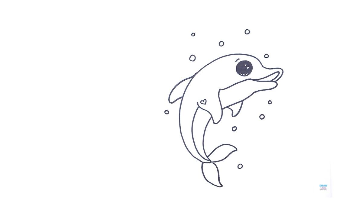 dolphin drawings for kids