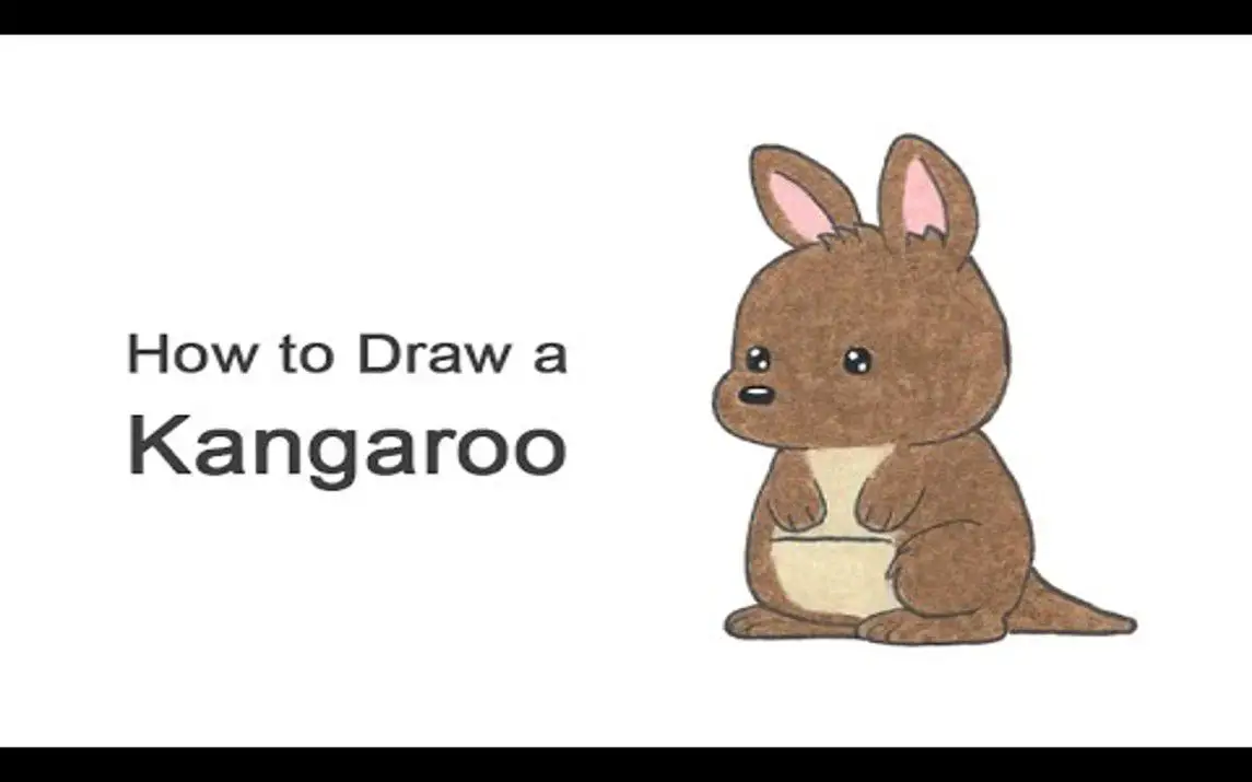 cute kangaroo drawing