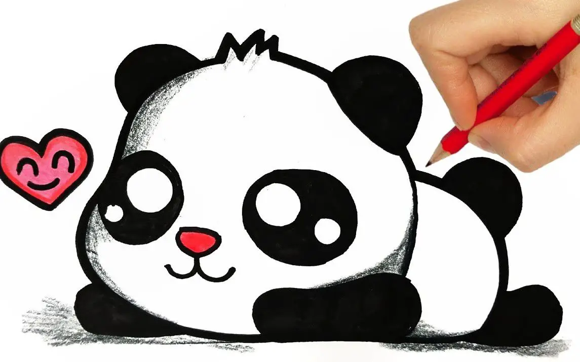 cute pandas cartoon drawings