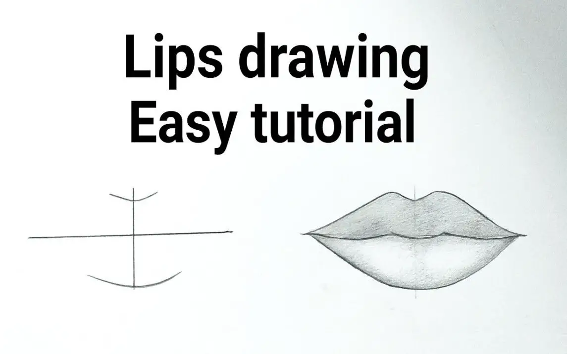 lips sketch tutorial